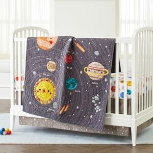 Crate & Barrel  Outer Space Crib Quilt